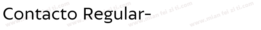 Contacto Regular字体转换